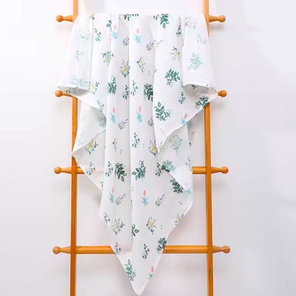 100% cotton Muslin Swaddle blankets Nature Floral